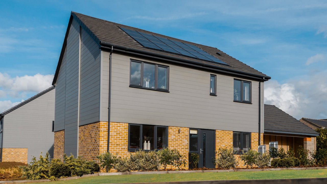 A new home at Wilburton, Cambridgeshire, one of 30 delivered complete by Etopia Custom